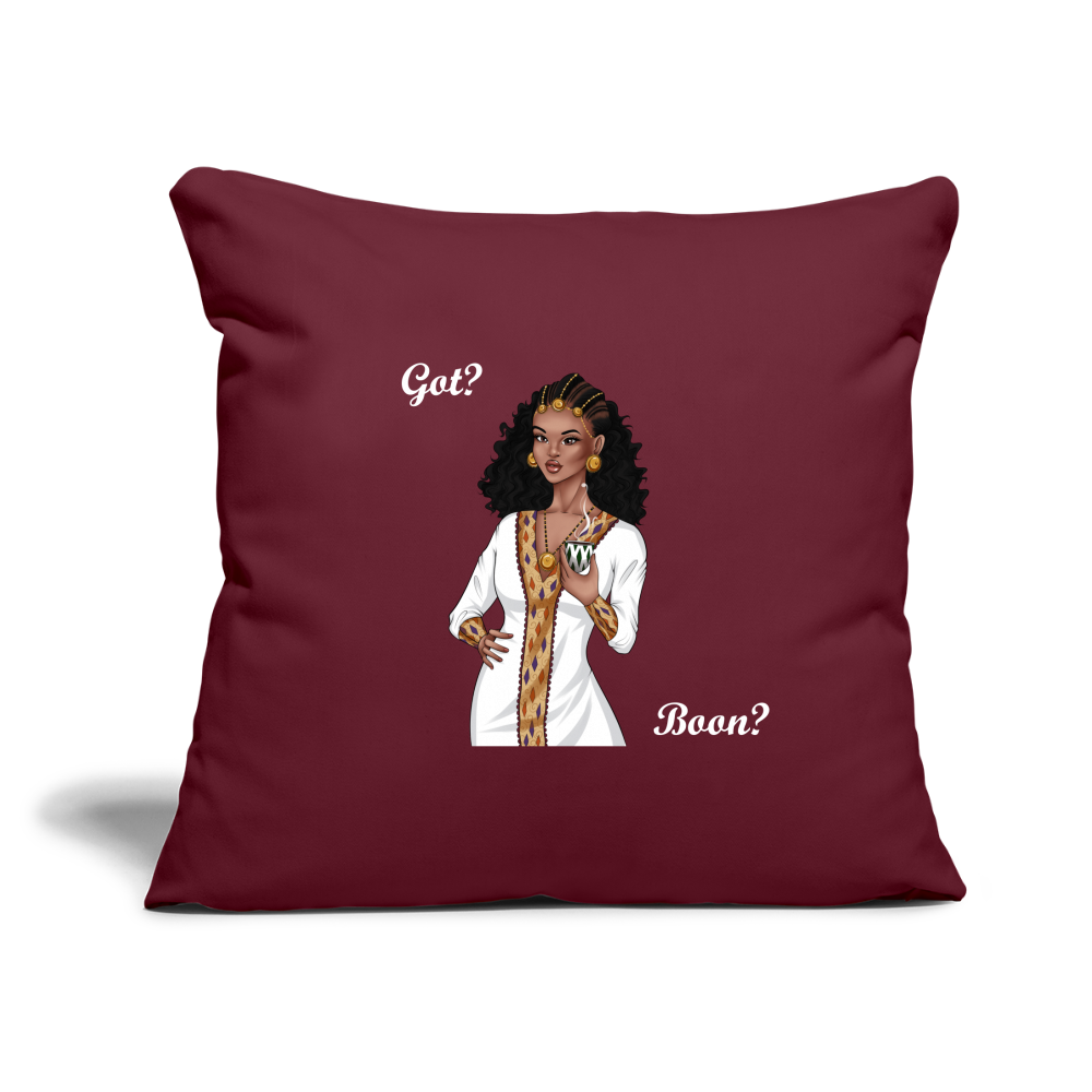 Boon Pillow Cover 18” x 18” - burgundy