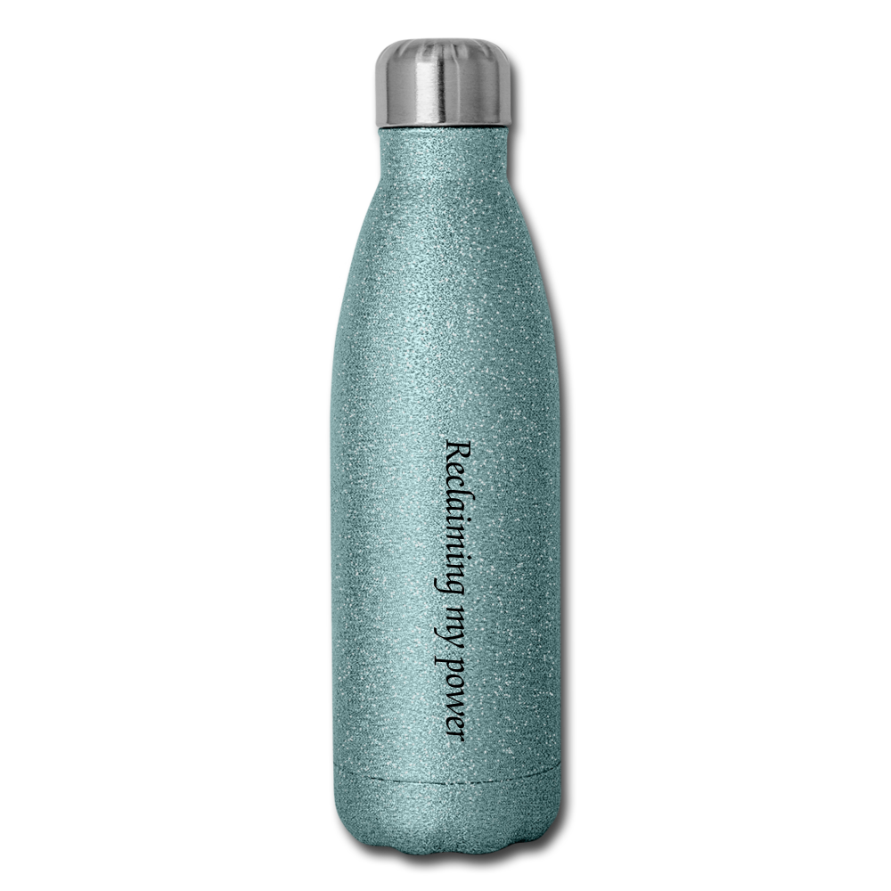 Jigna Stainless Steel Water Bottle - turquoise glitter