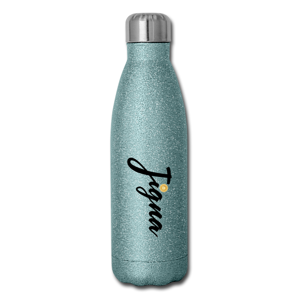 Jigna Stainless Steel Water Bottle - turquoise glitter
