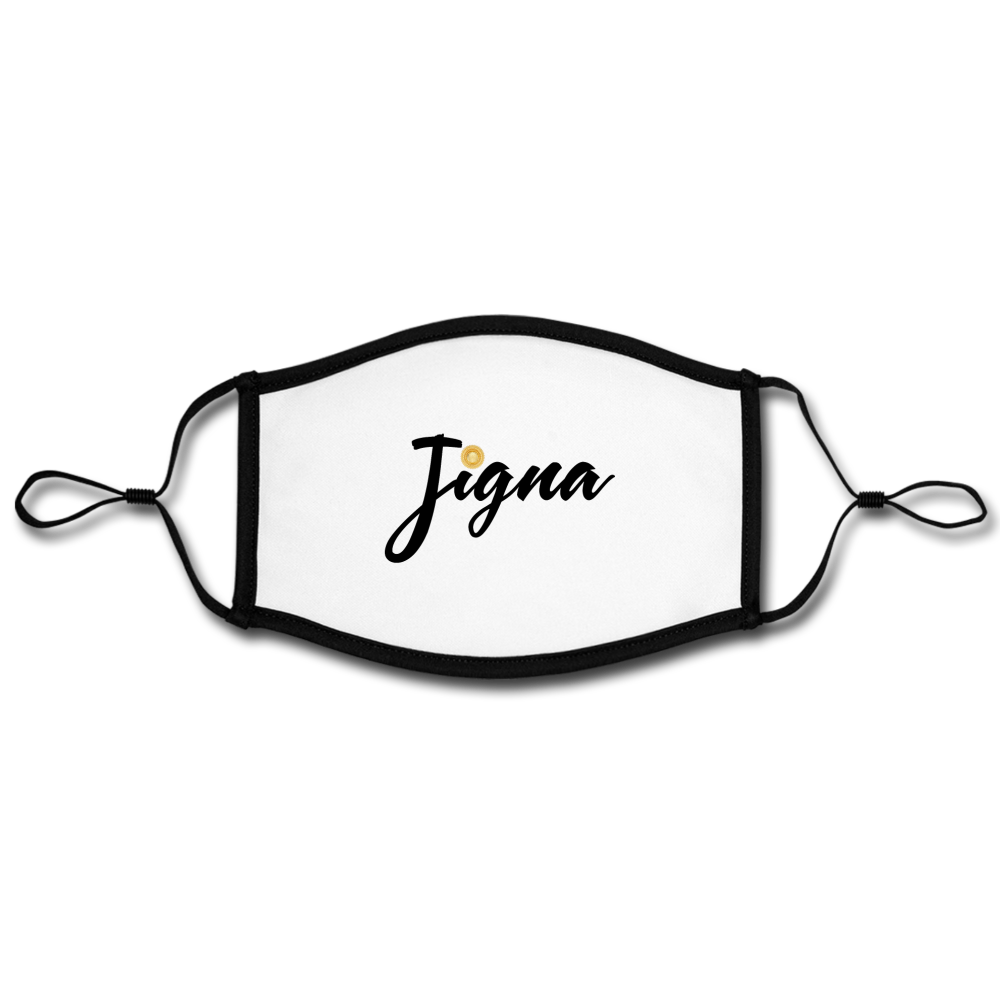 Adjustable Jigna Face Mask (Large) - white/black